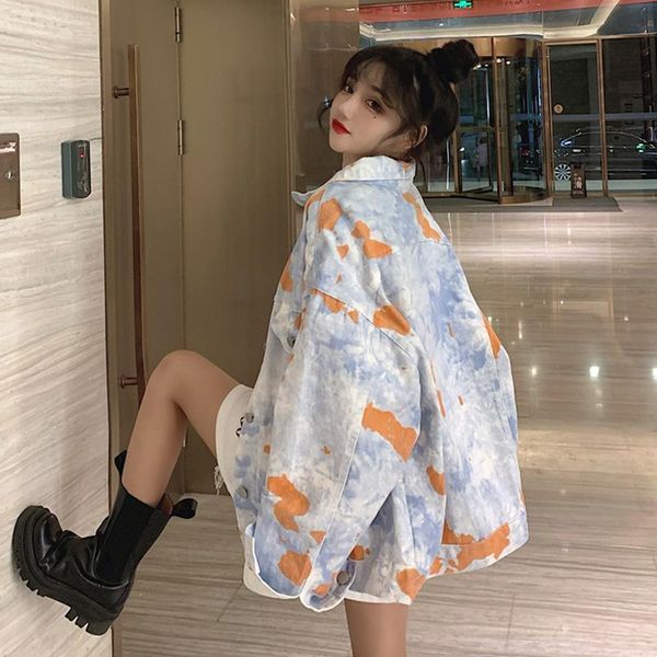 women's jackets women tie-dye denim jacket colorblock oversized long-sleeved coats autumn korean fashion button tooling harajuku retro, Black;brown
women's jackets women tie-dye denim jacket colorblock oversized long-sleeved coats autumn korean fashion button tooling harajuku retro, Black;brown