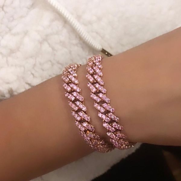 hip hop iced out 9mm width pink pinky white cubic zirconia cz miami cuban link chain bracelet for women girl jewelry 17cm 19cm, Golden;silver
hip hop iced out 9mm width pink pinky white cubic zirconia cz miami cuban link chain bracelet for women girl jewelry 17cm 19cm, Golden;silver