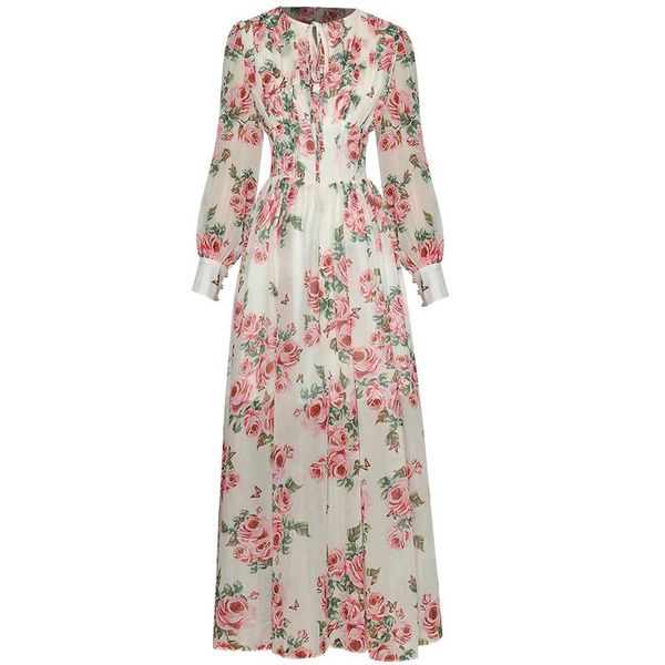 casual dresses long dress designer runway bohemian spring autumn women's fashion party elegant flowers print sleeve chiffon, Black;gray
casual dresses long dress designer runway bohemian spring autumn women's fashion party elegant flowers print sleeve chiffon, Black;gray