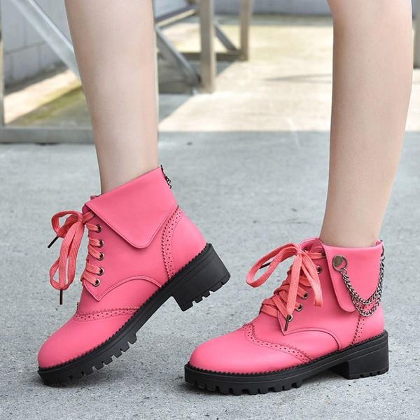 boots pxelena 34-43 plus size british women wing tip lace up chunky block square med heels motorcycle combat ankle, Black
boots pxelena 34-43 plus size british women wing tip lace up chunky block square med heels motorcycle combat ankle, Black