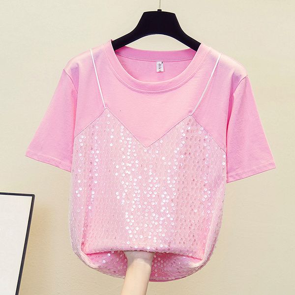False Two Pieces of Sequins t Large Shirt Plus Size -4xl Female Will See 2021 New Loose Oversize Short Sleeve T-shirt T-neck Tops Ib1e, White
False Two Pieces of Sequins t Large Shirt Plus Size -4xl Female Will See 2021 New Loose Oversize Short Sleeve T-shirt T-neck Tops Ib1e, White