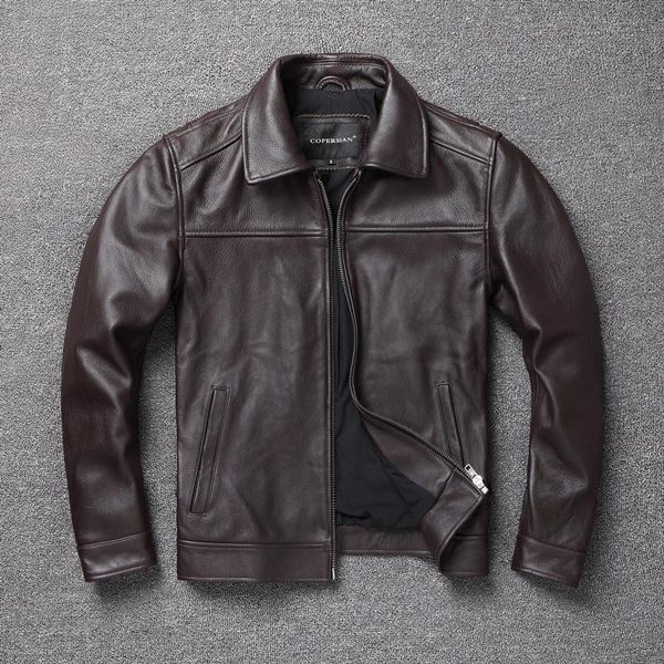 men's leather & faux 2022 coat dark brown slim fit short large size motorcycle clothes, Black
men's leather & faux 2022 coat dark brown slim fit short large size motorcycle clothes, Black