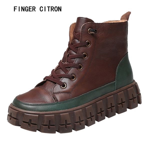 finger citron women classic anckle boot genuine cow leather mixed color round toe rubber outsole anti-skid by handmade size35-41 211105, Black
finger citron women classic anckle boot genuine cow leather mixed color round toe rubber outsole anti-skid by handmade size35-41 211105, Black
