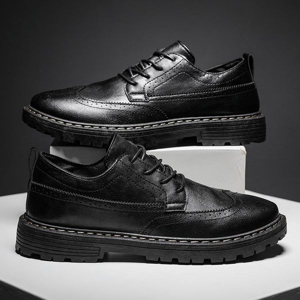 dress shoes men leather formal elegant classic business wedding social male fashion flat brogue footwear party lace up, Black
dress shoes men leather formal elegant classic business wedding social male fashion flat brogue footwear party lace up, Black