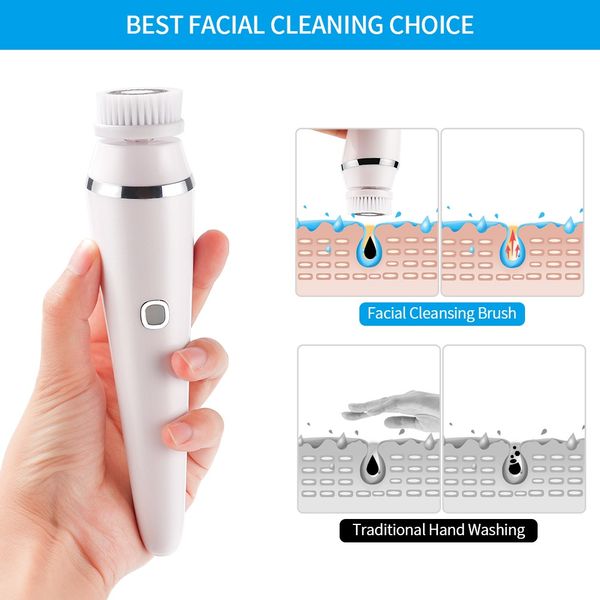 facial cleansing brush 4 in 1 electric silicone face deep peeling clean blackhead pore remover waterproof face scrubber massager
facial cleansing brush 4 in 1 electric silicone face deep peeling clean blackhead pore remover waterproof face scrubber massager