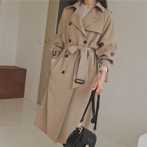 women's trench coats autumn winter women double breasted long coat with belt casual female khaki fashion windbreaker outwear, Tan;black
women's trench coats autumn winter women double breasted long coat with belt casual female khaki fashion windbreaker outwear, Tan;black