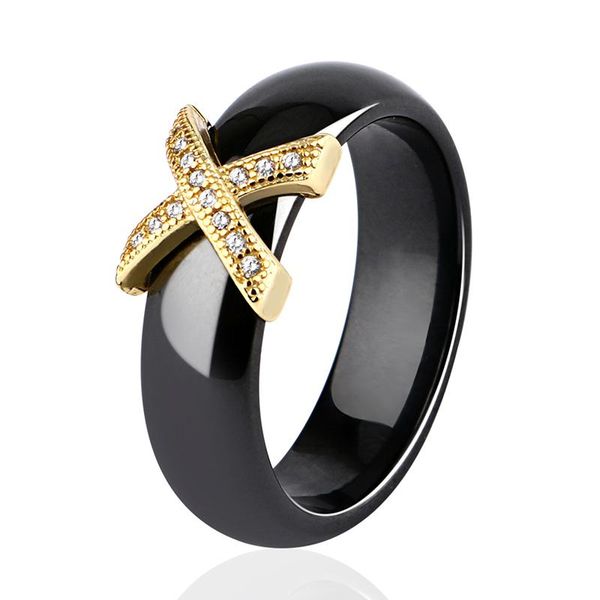 cluster rings all-match black white ceramic with crystals for women fashion jewelry charm gold cross x design wedding party accessory, Golden;silver
cluster rings all-match black white ceramic with crystals for women fashion jewelry charm gold cross x design wedding party accessory, Golden;silver