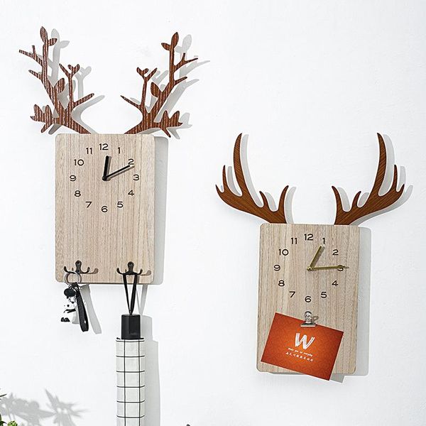 wall clocks wooden antler clock decorative shelf wall-mounted debris storage home decoration strong load bearing room decor
wall clocks wooden antler clock decorative shelf wall-mounted debris storage home decoration strong load bearing room decor