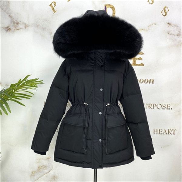 2021 new winter women large real fur hooded jacket 90% white duck down coat loose thick warm snow outwear waist retractable l791, Black
2021 new winter women large real fur hooded jacket 90% white duck down coat loose thick warm snow outwear waist retractable l791, Black