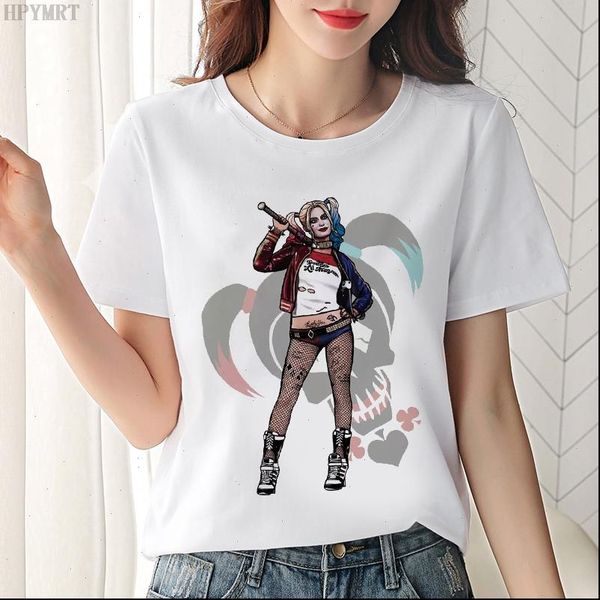 women t shirt suicide squad harley quinn harajuku kawaii aesthetic tshirt clothes female t shirt print classic t shirt, White
women t shirt suicide squad harley quinn harajuku kawaii aesthetic tshirt clothes female t shirt print classic t shirt, White