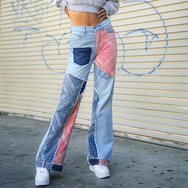 women's jeans 2021ss hip hop pants streetwear retro denim high street spring cashew flower print fashion waist women, Blue
women's jeans 2021ss hip hop pants streetwear retro denim high street spring cashew flower print fashion waist women, Blue