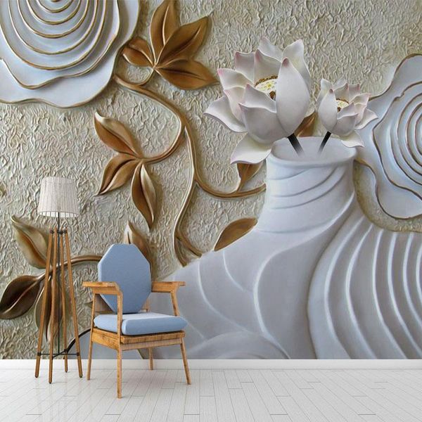 european style 3d stereo vase rose flowers p murals wallpaper living room tv study background wall cloth papel de parede 3 d
european style 3d stereo vase rose flowers p murals wallpaper living room tv study background wall cloth papel de parede 3 d