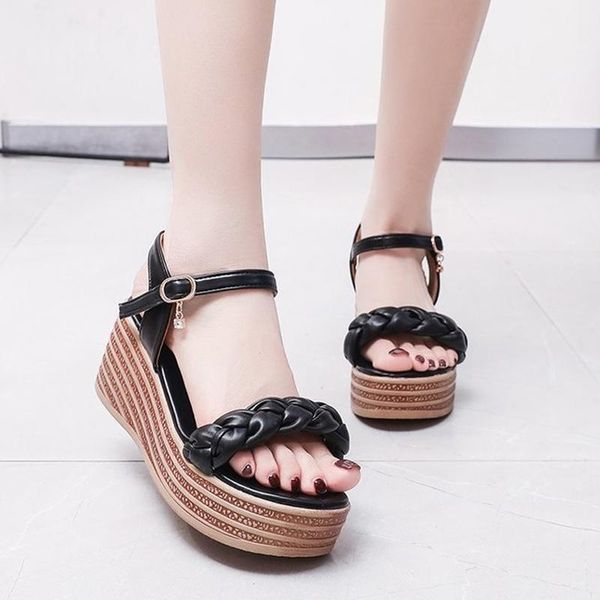 sandals women shoes wedges weaving platform decorations ladies thick bottom casual summer concise female ankle strap 2021, Black
sandals women shoes wedges weaving platform decorations ladies thick bottom casual summer concise female ankle strap 2021, Black