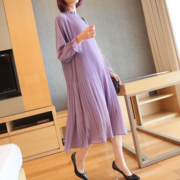 casual dresses women 2021 autumn fashion solid color pleated dress female long sleeve loose vestidos ladies mid-long o-neck v564, Black;gray
casual dresses women 2021 autumn fashion solid color pleated dress female long sleeve loose vestidos ladies mid-long o-neck v564, Black;gray
