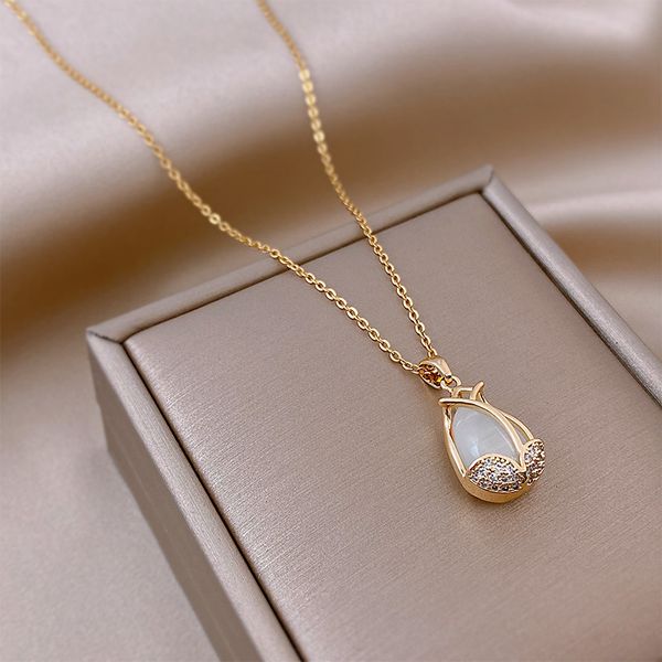 xianlan249 titanium steel chain necklace female xia tulip contracted clavicle light luxury niche senior necklace design feeling in, Silver
xianlan249 titanium steel chain necklace female xia tulip contracted clavicle light luxury niche senior necklace design feeling in, Silver