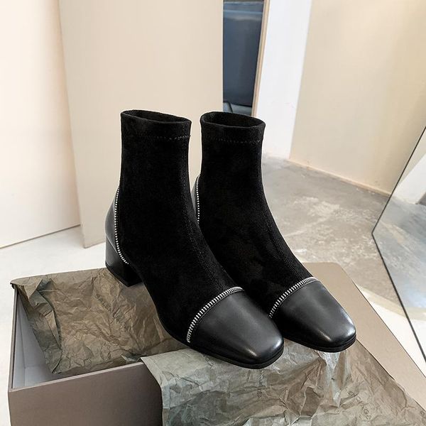 boots women's shoes winter fashion short leather, Black
boots women's shoes winter fashion short leather, Black