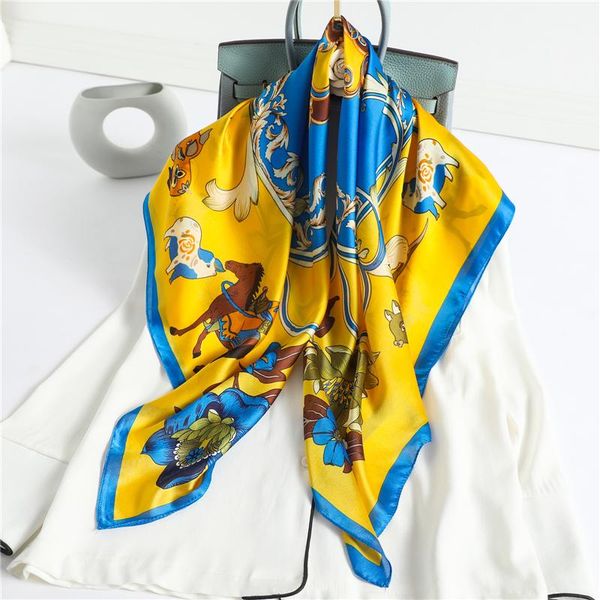 silk scarf square lady neck shawl hijab wrap large headband design animal print foulard bandana spring neckerchief scarves, Blue;gray
silk scarf square lady neck shawl hijab wrap large headband design animal print foulard bandana spring neckerchief scarves, Blue;gray