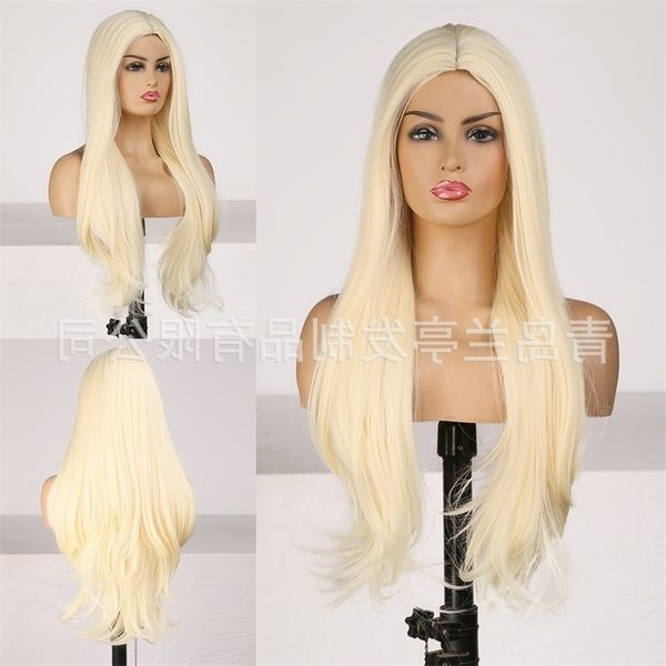 wig chemical fiber lanting full mechanism headset medium long curly hair high temperature silk women's comfortable elastic net, Black
wig chemical fiber lanting full mechanism headset medium long curly hair high temperature silk women's comfortable elastic net, Black
