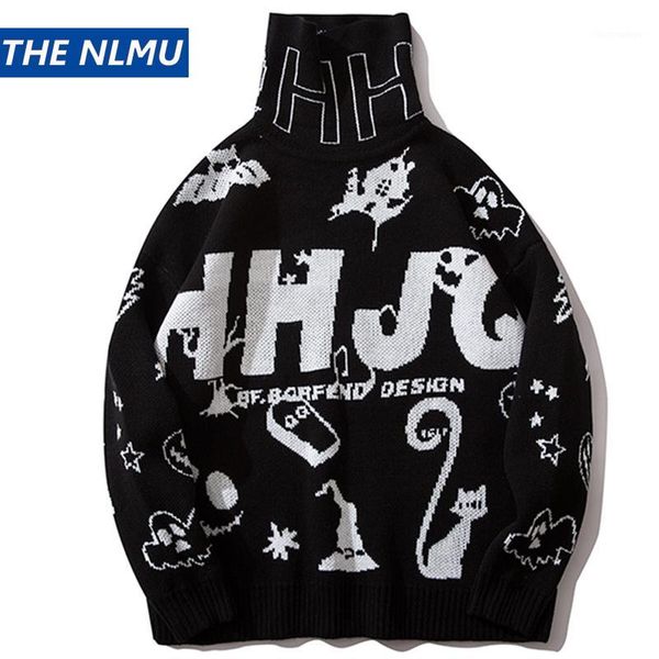 men's sweaters men turtleneck sweater pullover 2021 fashion streetwear mens casual loose black letter print ht119, White;black
men's sweaters men turtleneck sweater pullover 2021 fashion streetwear mens casual loose black letter print ht119, White;black