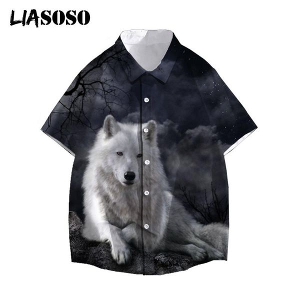 men's casual shirts liasoso animal wolf summer men women fashion print short-sleeve beach holiday streetwear 3d, White;black
men's casual shirts liasoso animal wolf summer men women fashion print short-sleeve beach holiday streetwear 3d, White;black