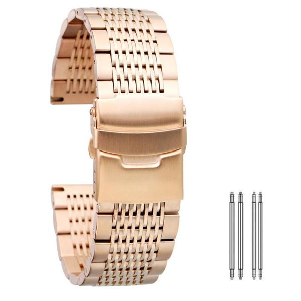 watch bands rose gold bracelet men's strap correa 22mm 20mm 18mm 24mm stainless steel band luxurious horloge bandjes, Black;brown
watch bands rose gold bracelet men's strap correa 22mm 20mm 18mm 24mm stainless steel band luxurious horloge bandjes, Black;brown