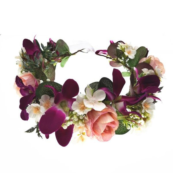 hair accessories orchid & rose flowers crown headbands women wedding headwear headband hat decoration floral garlands
hair accessories orchid & rose flowers crown headbands women wedding headwear headband hat decoration floral garlands