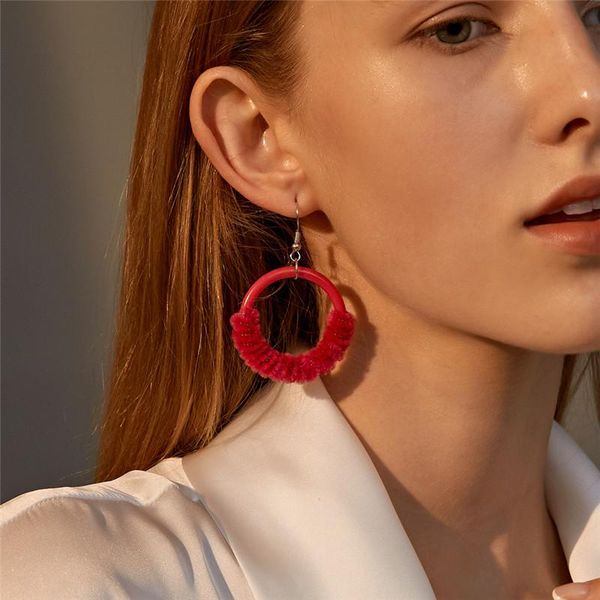exaggeration plush round circle candy color hoop earring for women personality simple handmade pendant earing jewelry christmas, Golden;silver
exaggeration plush round circle candy color hoop earring for women personality simple handmade pendant earing jewelry christmas, Golden;silver