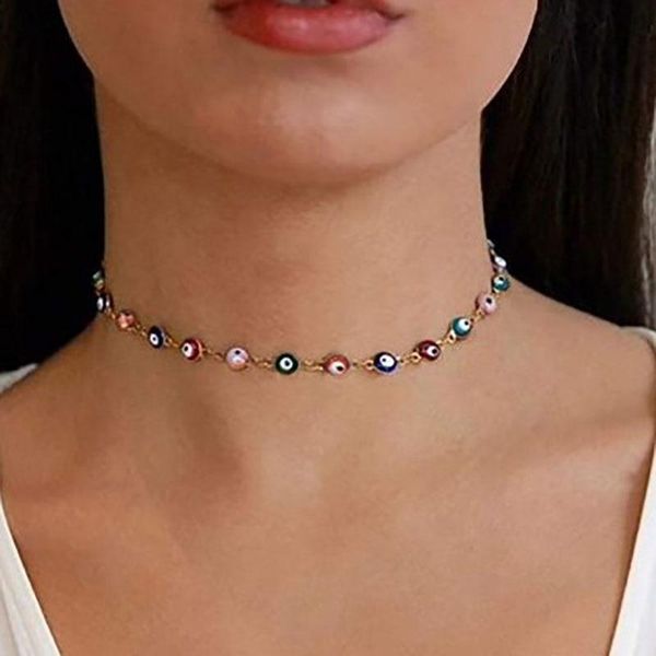 chokers european and american jewelry personality versatile oil dripping glasses necklace fashion devil's eye handmade chain woman, Golden;silver
chokers european and american jewelry personality versatile oil dripping glasses necklace fashion devil's eye handmade chain woman, Golden;silver