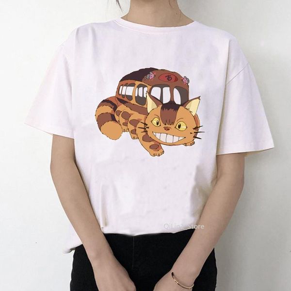 women tshirt anime totoro cartoon cat bus print t shirt womens short sleeve funny catbus t-shirt casual summer tees, White 
women tshirt anime totoro cartoon cat bus print t shirt womens short sleeve funny catbus t-shirt casual summer tees, White