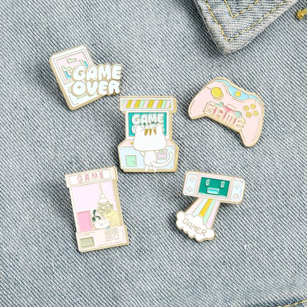 game over enamel brooches pin for women girl fashion jewelry accessories metal vintage brooches pins badge wholesale gift, Blue
game over enamel brooches pin for women girl fashion jewelry accessories metal vintage brooches pins badge wholesale gift, Blue