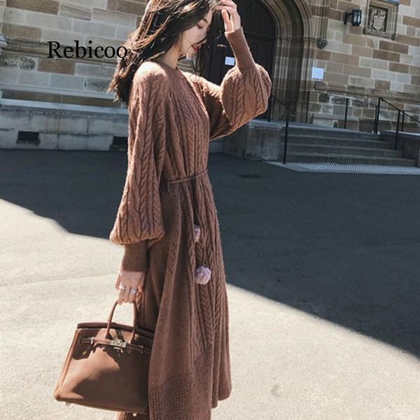 casual dresses women winter long twist knitted xi dress pullover straight loose elegant pull robe, Black;gray
casual dresses women winter long twist knitted xi dress pullover straight loose elegant pull robe, Black;gray