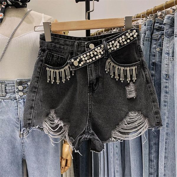 women's shorts casual tassel jeans women summer shiny crystal beach wear high waist hole female denim bottoms rhinestone, White;black
women's shorts casual tassel jeans women summer shiny crystal beach wear high waist hole female denim bottoms rhinestone, White;black