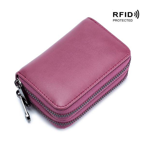 card holders double zipper mini wallet leather holder for women rfid anti scanning female coin purse, Brown;gray
card holders double zipper mini wallet leather holder for women rfid anti scanning female coin purse, Brown;gray