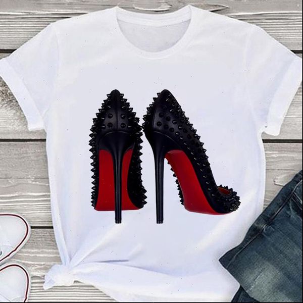 fashion new watercolor high heels printed t shirt women 90s hip hop punk casual t shirt summer harajuku trendy streetwear tshirt, White
fashion new watercolor high heels printed t shirt women 90s hip hop punk casual t shirt summer harajuku trendy streetwear tshirt, White