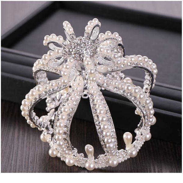 wedding crown silver color baroque rhinestone crystal pearl round crown bridal headdress princess birthday crown tiara jllcnv
wedding crown silver color baroque rhinestone crystal pearl round crown bridal headdress princess birthday crown tiara jllcnv