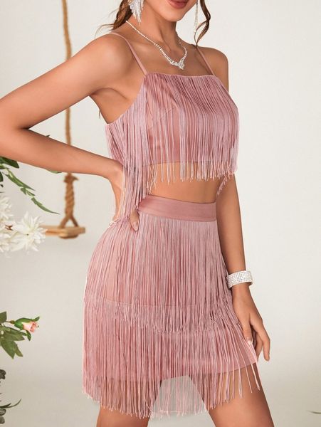 fringe trim crop cami & bodycon skirt r3bc#, White
fringe trim crop cami & bodycon skirt r3bc#, White