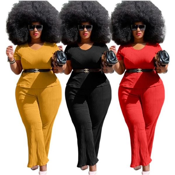 plus size tracksuits women summer pant suits two piece set temperament pure color suit womens casual fashion clothing, Black
plus size tracksuits women summer pant suits two piece set temperament pure color suit womens casual fashion clothing, Black