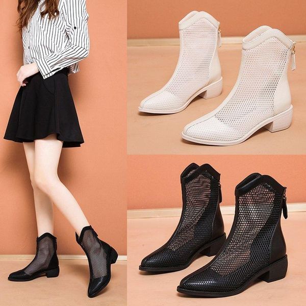 sandals gladiator hollow out women boots breathable sandalias botas gauze ladies shoe pointed toe back zipper 2021 summer 9008c, Black
sandals gladiator hollow out women boots breathable sandalias botas gauze ladies shoe pointed toe back zipper 2021 summer 9008c, Black
