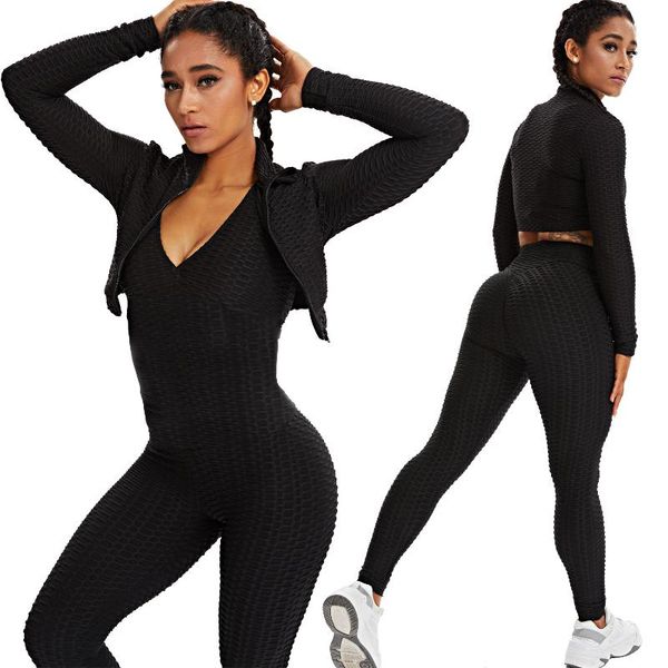 women's two piece pants textured women set long sleeve zipper sport suit gym clothing fitness black leggings female outfits push up tra, White
women's two piece pants textured women set long sleeve zipper sport suit gym clothing fitness black leggings female outfits push up tra, White