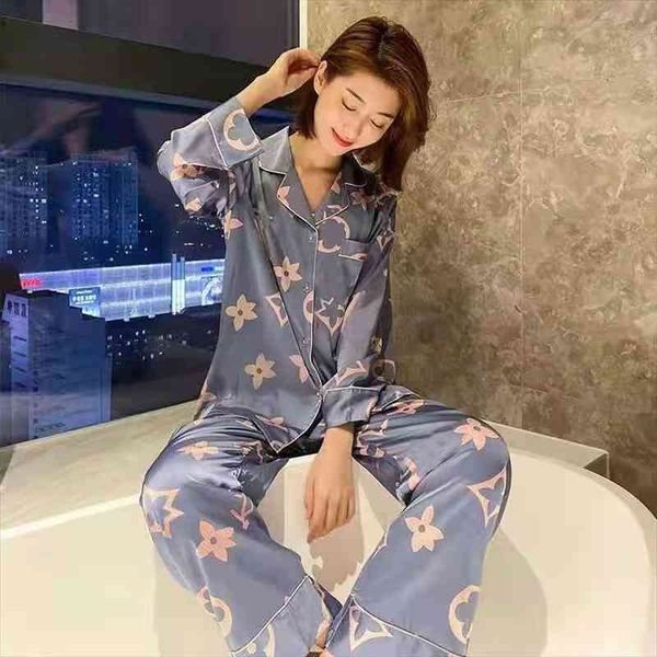 silk pajamas autumn and winter women sleepwear home wear cardigan long sleeved trousers two piece casual girls loose, Black;red
silk pajamas autumn and winter women sleepwear home wear cardigan long sleeved trousers two piece casual girls loose, Black;red