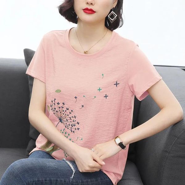 women's t-shirt 100% cotton t shirt woman 2021 summer short sleeve o neck loose korean style plus size women shirts, White
women's t-shirt 100% cotton t shirt woman 2021 summer short sleeve o neck loose korean style plus size women shirts, White