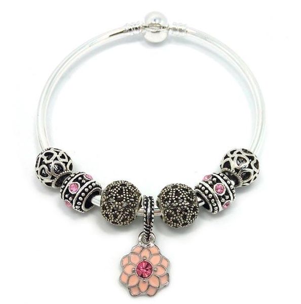 charm bracelets silver bangle with flower pendant bead & open your heart bracelet pink rhinestone friendship, Golden;silver
charm bracelets silver bangle with flower pendant bead & open your heart bracelet pink rhinestone friendship, Golden;silver