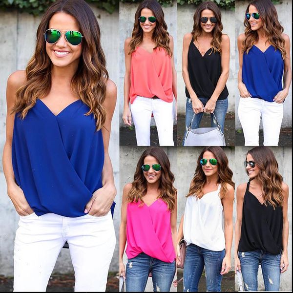 summer womens fashion v neck soild color blouse chiffon backless casual women sleeveless blouse shirts aq939370, White
summer womens fashion v neck soild color blouse chiffon backless casual women sleeveless blouse shirts aq939370, White