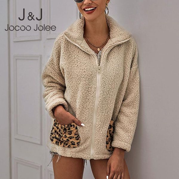 women's fur & faux jocoo jolee women winter casual thick warm zipper hoodies coat vintage leopard patchwork fleece jacket plush outwear, Black
women's fur & faux jocoo jolee women winter casual thick warm zipper hoodies coat vintage leopard patchwork fleece jacket plush outwear, Black