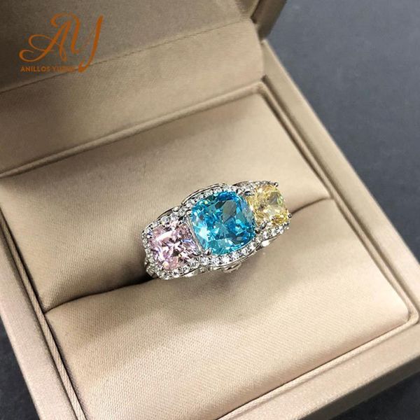 cluster rings anillos yuzuk 100% 925 sterling silver pink blue yellow sparkling high carbon diamond for women wedding party fine jewelry, Golden;silver
cluster rings anillos yuzuk 100% 925 sterling silver pink blue yellow sparkling high carbon diamond for women wedding party fine jewelry, Golden;silver