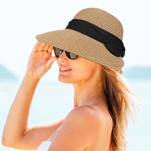 beach straw hat travel summer uv floppy sun for women outdoor hats, Black;white
beach straw hat travel summer uv floppy sun for women outdoor hats, Black;white