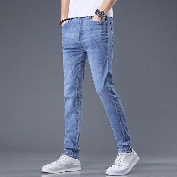 men's jeans chao brand korean fashion straight nine point spring and autumn elastic slim fit small feet leisure youth handsome, Blue
men's jeans chao brand korean fashion straight nine point spring and autumn elastic slim fit small feet leisure youth handsome, Blue