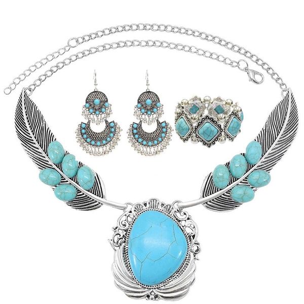 earrings & necklace ethnic vintage silver color blue stone chain necklaces bracelets for women boho statement party tribal jewelry gift
earrings & necklace ethnic vintage silver color blue stone chain necklaces bracelets for women boho statement party tribal jewelry gift