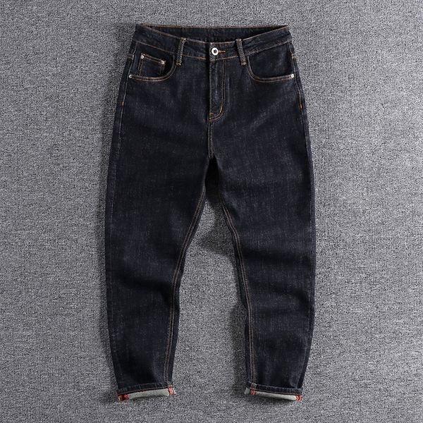 2021 autumn new style simple fashion micro trend brand jeans men's korean slim navy small feet capris trouser 0550 xjtf, White;black
2021 autumn new style simple fashion micro trend brand jeans men's korean slim navy small feet capris trouser 0550 xjtf, White;black