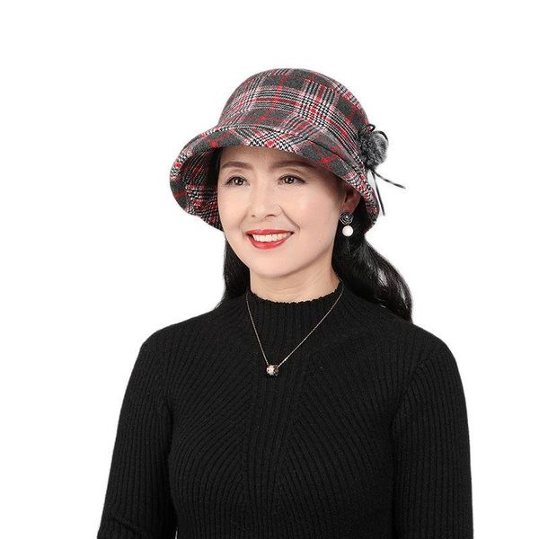 beanie/skull caps autumn and winter woman's hat cotton plaid bucket fashion flanging mother elegant gift, Blue;gray
beanie/skull caps autumn and winter woman's hat cotton plaid bucket fashion flanging mother elegant gift, Blue;gray
